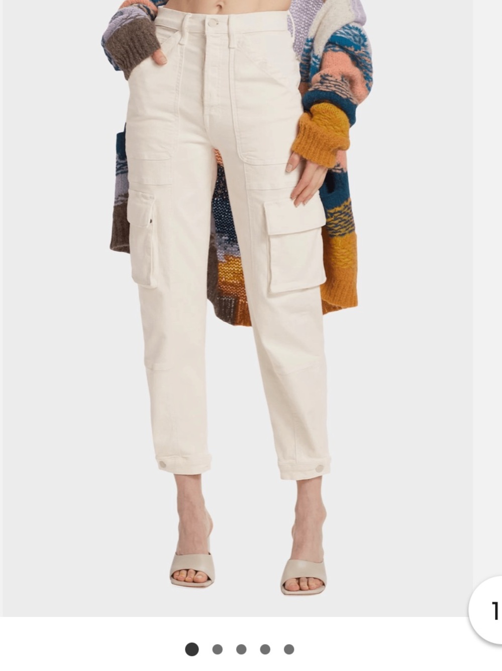 Mother The Curbside flood barrel high waist Cargo Jean Women’s 26